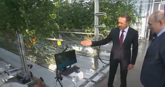 <i>Путину на Ставрополье показали робота-помидоросборщика</i>