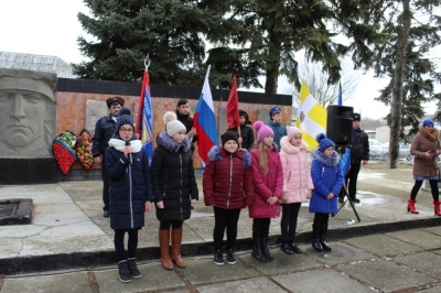 Казаки Грушевского поучаствовали в митинге в честь освобождения села от фашистских захватчиков