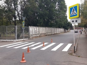 Накануне 1 сентября в Кисловодске обновили пешеходные переходы с 3D-эффектом