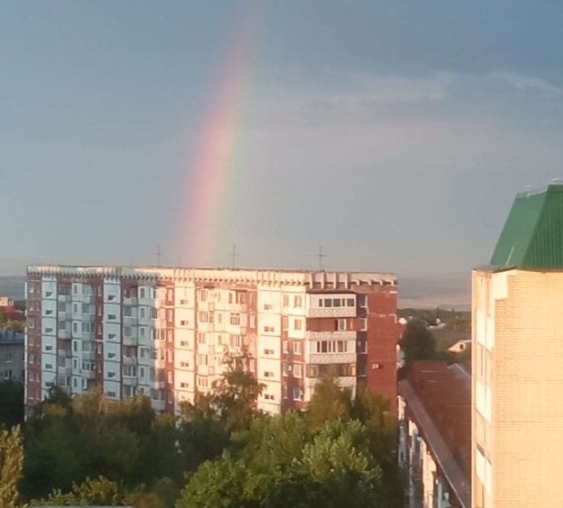 Жители Ставрополя делятся в соцсетях фотографиями радуги