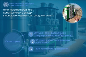 До конца года на Ставрополье заработает комбикормовый завод в Новоалександровске