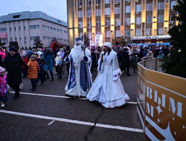 <i>В Будённовске торжественно зажгли огни на главной городской ёлке</i>