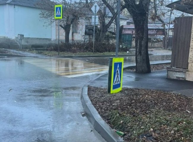 <i>В Ессентуках зафиксированы случаи падения дорожных знаков и деревьев после штормового ветра</i>