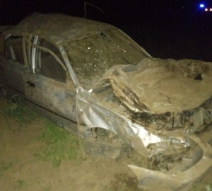 В Арзгирском округе лихач устроил кувырок Hyundai Accent с 4 пострадавшими