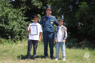 Двенадцатилетнего подростка из селения Герменчик в КБР представят к награде МЧС