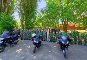 Байкеры мотоклуба «Travellers MC» рассказали казачатам о правилах безопасности на дороге